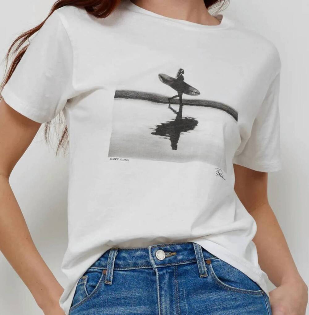NEW CPRESS STUDIO shore thing mushie tee in white